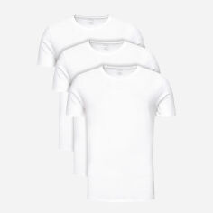 Акция на Набір футболок бавовняних чоловічих Calvin Klein Underwear 000NB4011E-100 S 3 шт Білий от Rozetka