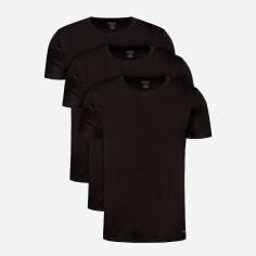 Акция на Набір чоловічих футболок бавовняний Calvin Klein Underwear 000NB4011E-001 M 3 шт Чорний от Rozetka