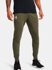 Акція на Спортивні штани утеплені чоловічі Under Armour Ua Rival Terry Jogger 1380843-390 S Оливкові від Rozetka