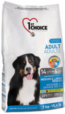 Акція на Сухий корм для дорослих собак середніх і великих порід 1st Choice зі смаком курки 7 кг від Y.UA