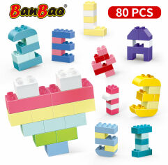 Акция на Конструктор BanBao Большие блоки Интересные цифры, 80 деталей (ЕТ982) от Stylus