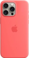 Акція на Панель Apple MagSafe Silicone Case для Apple iPhone 15 Pro Max Guava (MT1V3ZM/A) від Rozetka