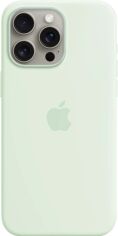 Акция на Панель Apple MagSafe Silicone Case для Apple iPhone 15 Pro Max Soft Mint (MWNQ3ZM/A) от Rozetka