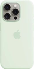 Акция на Панель Apple MagSafe Silicone Case для Apple iPhone 15 Pro Soft Mint (MWNL3ZM/A) от Rozetka
