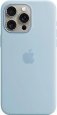 Акция на Панель Apple MagSafe Silicone Case для Apple iPhone 15 Pro Max Light Blue (MWNR3ZM/A) от Rozetka