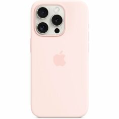 Акция на Чехол Apple для iPhone 15 Pro Silicone Case with MagSafe Light Pink (MT1F3ZM/A) от MOYO