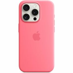 Акция на Чехол Apple для iPhone 15 Pro Silicone Case with MagSafe Pink (MWNJ3ZM/A) от MOYO