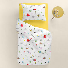 Акція на Постельное белье в детскую кроватку Bees Cs4 ранфорс Cosas Детский комплект від Podushka