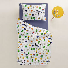 Акція на Постельное белье в детскую кроватку Minecraft Cs1 ранфорс Cosas Детский комплект від Podushka