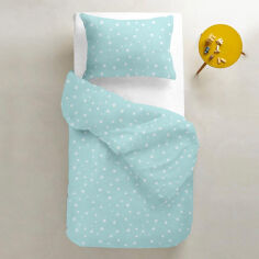 Акция на Постельное белье в детскую кроватку Mint Starfall Cs2 ранфорс Cosas Детский комплект от Podushka