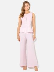 Акция на Піжама (майка + штани) жіноча великих розмірів бавовняна DoReMi 002-000517 L-XL Рожева от Rozetka
