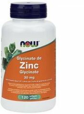 Акция на Now Foods Zinc Glycinate 30 mg 120 Sgels Цинк глицинат от Stylus