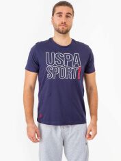 Акция на Футболка бавовняна чоловіча U.S. Polo Assn 11C144-0400A(CLASSIC NAVY) XL Темно-синя от Rozetka