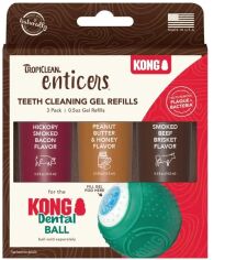 Акция на Набор гелей по уходу за ротовой полостью TropiClean Enticers для мяча Kong Dental Ball 3х14.8 мл (005976) от Stylus