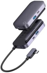 Акція на Baseus Adapter PadJoy USB-C to USB3.0+HDMI+USB-C Dark Gray (WKWJ000013) від Stylus