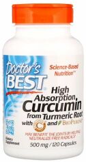 Акція на Doctor's Best Best Curcumin C3 Complex 500 mg 120 Caps Куркумин С3 комплекс від Stylus