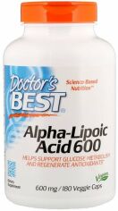 Акція на Doctor's Best Best Alpha-Lipoic Acid 600 mg 180 Veggie Caps Альфа-липоевая кислота від Stylus