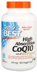 Акція на Doctor's Best High Absorption CoQ10 with BioPerine, 100 mg, 360 Veggie Caps (DRB-00405) від Stylus