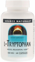 Акция на Source Naturals L-Tryptophan, 500 mg, 60 Capsules (SNS-01984) от Stylus