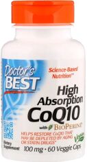 Акция на Doctor's Best, High Absorption CoQ10 with BioPerine, 100 mg, 60 Veggie Caps (DRB-00069) от Stylus