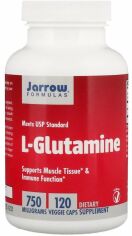 Акция на Jarrow Formulas L-Glutamine 750 mg 120 Veggie Caps L- глютамин от Stylus