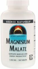 Акція на Source Naturals Magnesium Malate 1,250 mg 180 Tabs Магния малат від Stylus