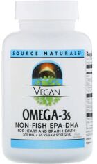Акция на Source Naturals Vegan Omega-3S, EPA-DHA, 300 mg, 60 Vegan Softgels (SNS-02459) от Stylus