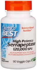 Акция на Doctor's Best High Potency Serrapeptase 120,000 Spu 90 Caps (DRB-00231) от Stylus