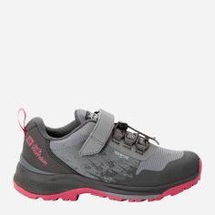 Акція на Підліткові трекінгові кросівки для дівчинки Jack Wolfskin Villi Hiker Texapore Low K 4056831-2428 37 Сірі/Рожеві від Rozetka
