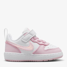 Акція на Дитячі кеди для дівчинки Nike Court Borough Low Recraft (Td) DV5458-105 27 (10C) White/Pink Foam від Rozetka