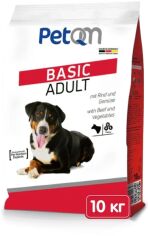Акция на Cухой корм для взрослых собак PetQM Dog Basic Adult with Beef&Vegetables с говядиной и овощами 10 кг (701564) от Stylus