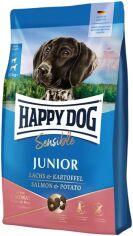 Акция на Сухой корм для щенков Happy Dog Sensible Junior Lachs & Kartoffel беззерновой корм для юниоров средних и крупных пород с лососем и картофелем 10 кг (61004) от Stylus