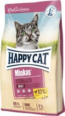 Акция на Сухой корм для стерилизованных кошек Happy Cat Minkas Sterilised Geflugel с птицей 10 кг (70409) от Stylus