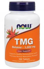 Акція на Now Foods Tmg 1000 mg 100 tabs Триметилглицин від Stylus