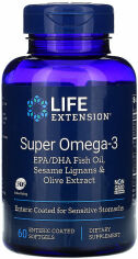 Акція на Life Extension Super Omega-3, 60 Enteric Coated Softgels (LEX-19856) від Stylus