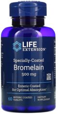 Акция на Life Extension Specially Coated Bromelain Бромелайн в специальной оболочке 500 мг 60 таблеток от Stylus