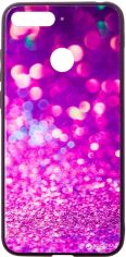 Акція на Панель Dengos Back Cover Glam для Huawei Y6 2018/Y6 Prime 2018 Фіолетовий калейдоскоп (DG-BC-GL-07) від Rozetka