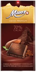 Акция на Шоколад Munz Premium чорний 70% 100 г от Rozetka
