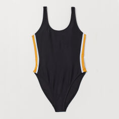 Акція на Суцільний купальник жіночий H&M XAZ191671OYNO 42 Чорний/Білий/Жовтий від Rozetka