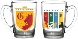 Акция на Набір кухлів скляних Warner Bros Капучино Hogwarts House Pride 2 x 320 мл от Rozetka