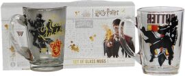 Акція на Набір кухлів скляних Warner Bros Капучино Harry Potter Team Quidditch 2 x 320 мл від Rozetka