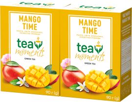 Акция на Упаковка зеленого листового чаю Tea Moments Mango Time 90 г х 2 шт от Rozetka