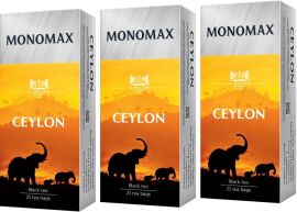 Акція на Упаковка чаю Мономах чорного Ceylon Tea 3 пачки по 25 пакетиків від Rozetka