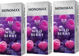 Акция на Упаковка чаю Мономах чорного Wild Berry 3 пачки по 25 пакетиків от Rozetka