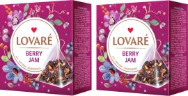Акція на Упаковка чаю Lovare Бленд плодово-ягідного та квіткового з ароматом лісових ягід Barry Jam 2 пачки по 15 пірамідок від Rozetka
