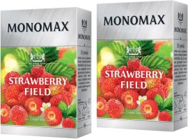 Акція на Упаковка чаю зеленого китайського листового Мономах Strawberry field з ягодами, пелюстками квітів і натуральним ароматом суниці 80 г х 2 шт. від Rozetka