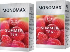 Акция на Упаковка бленду чаю квіткового та фруктового Мономах Summer tea з ягодами та натуральним ароматом малини 80 г х 2 шт. от Rozetka