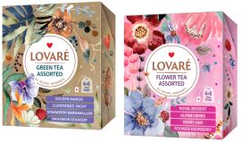 Акція на Комплект пакетованого чаю Lovare Асорті Зелений 32 шт. по 1.5 г та Асорті Квітковий 32 шт. по 1.5 г від Rozetka