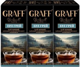 Акция на Упаковка чорного чаю Graff Earl Grey з бергамотом 3 шт по 20 пакетиків от Rozetka