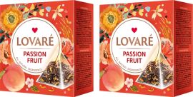 Акція на Упаковка чаю Lovare Пристрасний фрукт з цедрою апельсина, пелюстками квітів та ароматом персика і маракуї 15 пірамідок х 2 шт від Rozetka